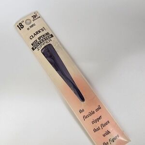 Vintage Coats & Clark 18" Purple Polyester Coil Zipper NOS 60s 70s Sewing Supply